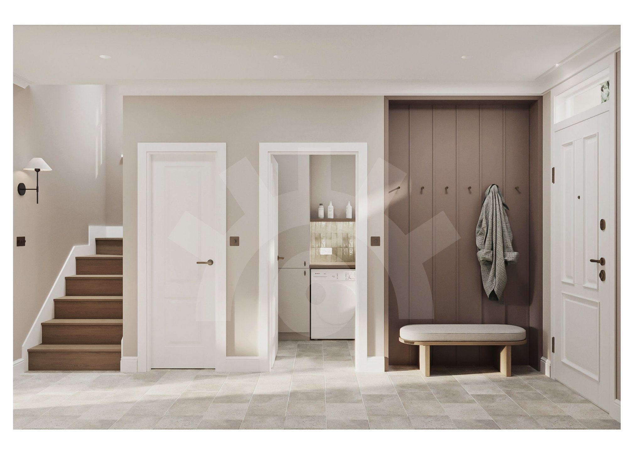 Pomona Grove entrance hallway CGI