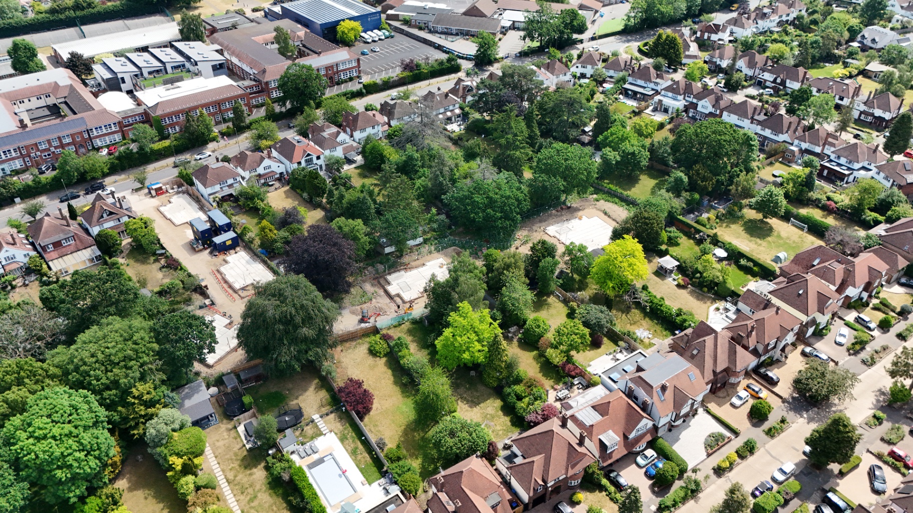 Pomona Grove site context, aerial view