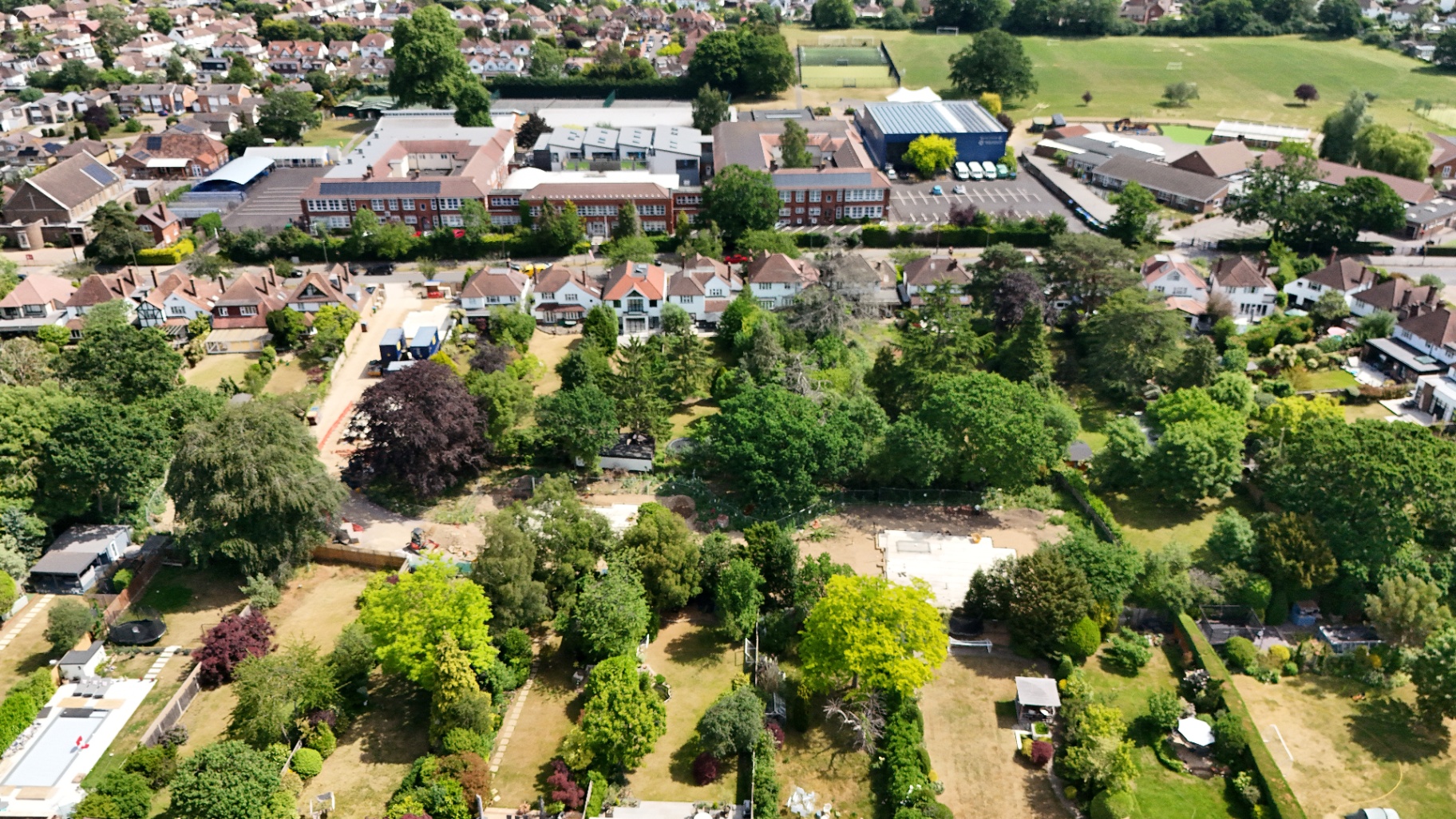 Pomona Grove plot, aerial